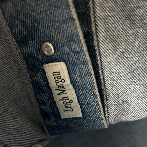 Women's Vintage Leigh Morgan Cropped Stone Wash Jean Jacket - Picture 4 of 4